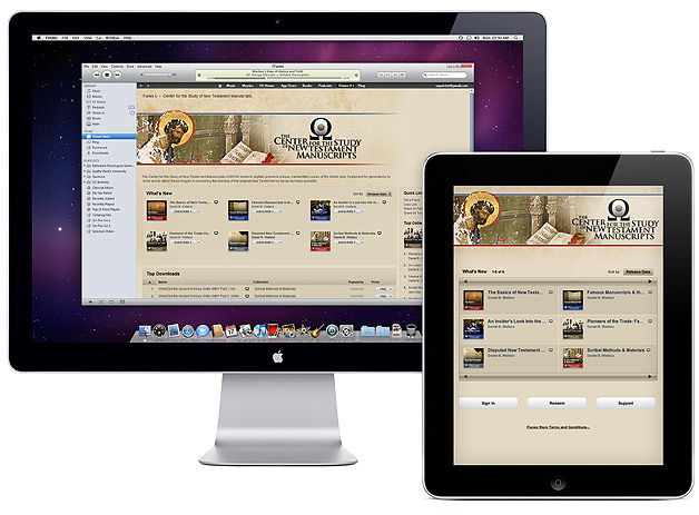 The CSNTM iTunes U storefront on the iPad and Mac