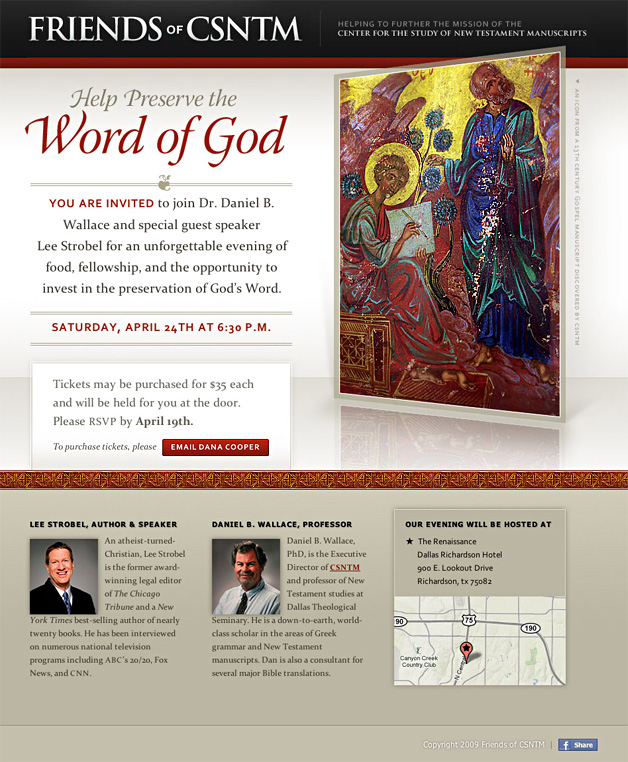 A screenshot of the Friends of CSTNM website