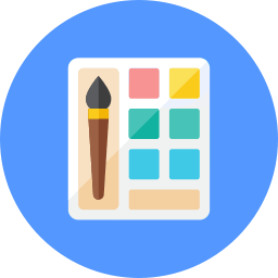 A paint set illustration