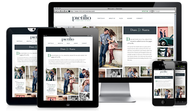 A screenshot of the Pictilio website