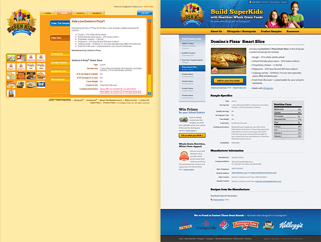 A screenshot of the SuperKids website